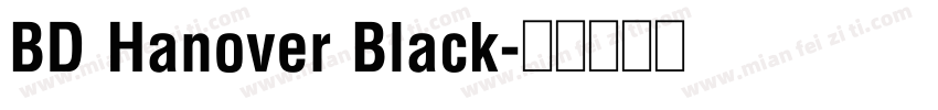 BD Hanover Black字体转换